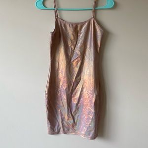Pink metallic dress